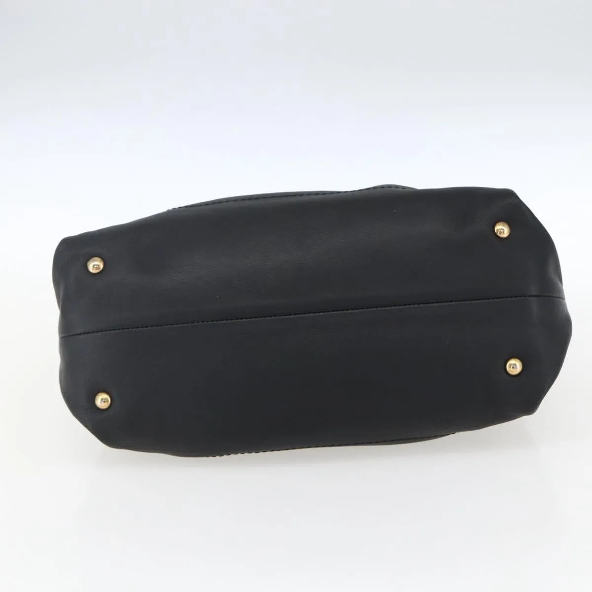 Salvatore Ferragamo W Chain Tote Leather, Black, Leather, Handbag
