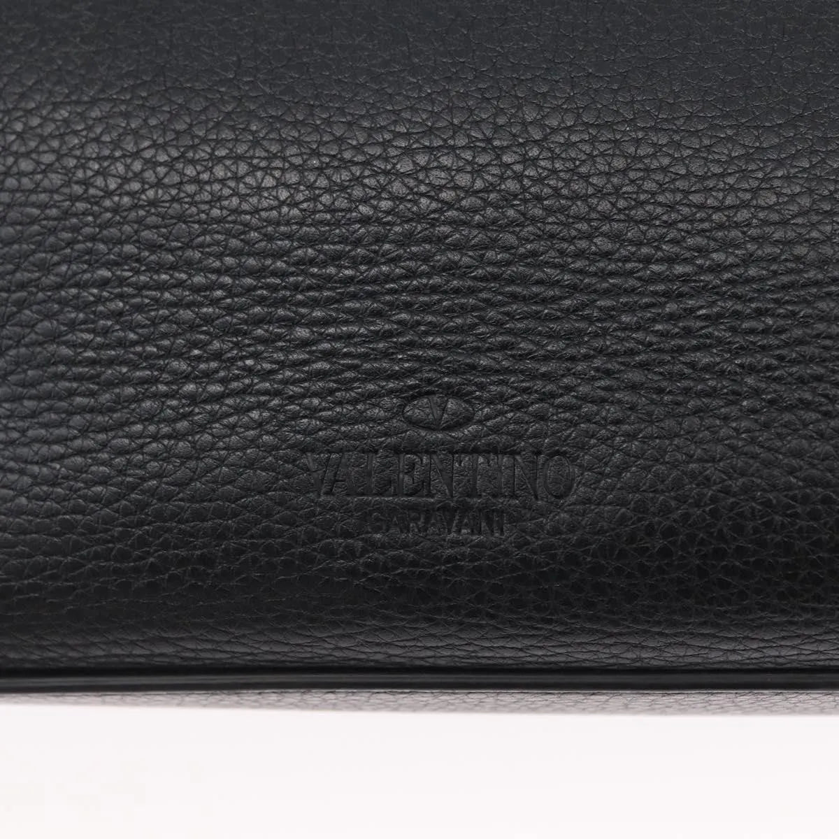 Valentino Garavani Rockstud Shopping Tote Leather, Black, Leather, Tote Bag