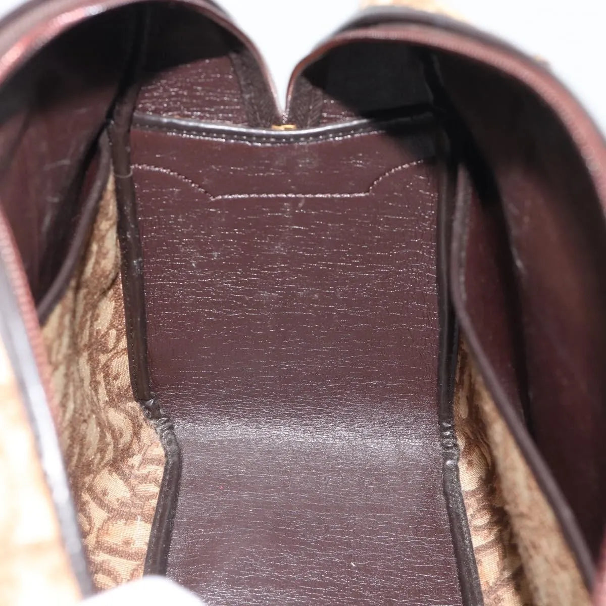 Christian Dior Vintage CD Trotter Canvas, Brown, Canvas, Handbag