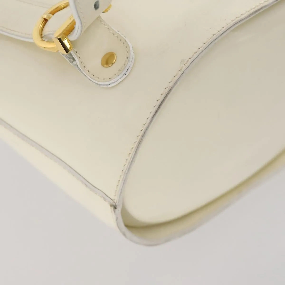 Salvatore Ferragamo Vintage Patent Leather, White, Patent Leather, Backpack