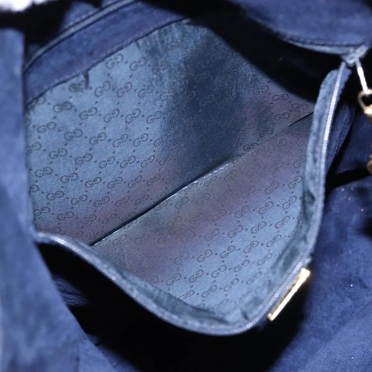 Gucci Vintage Leather, Navy, Leather, Shoulder Bag