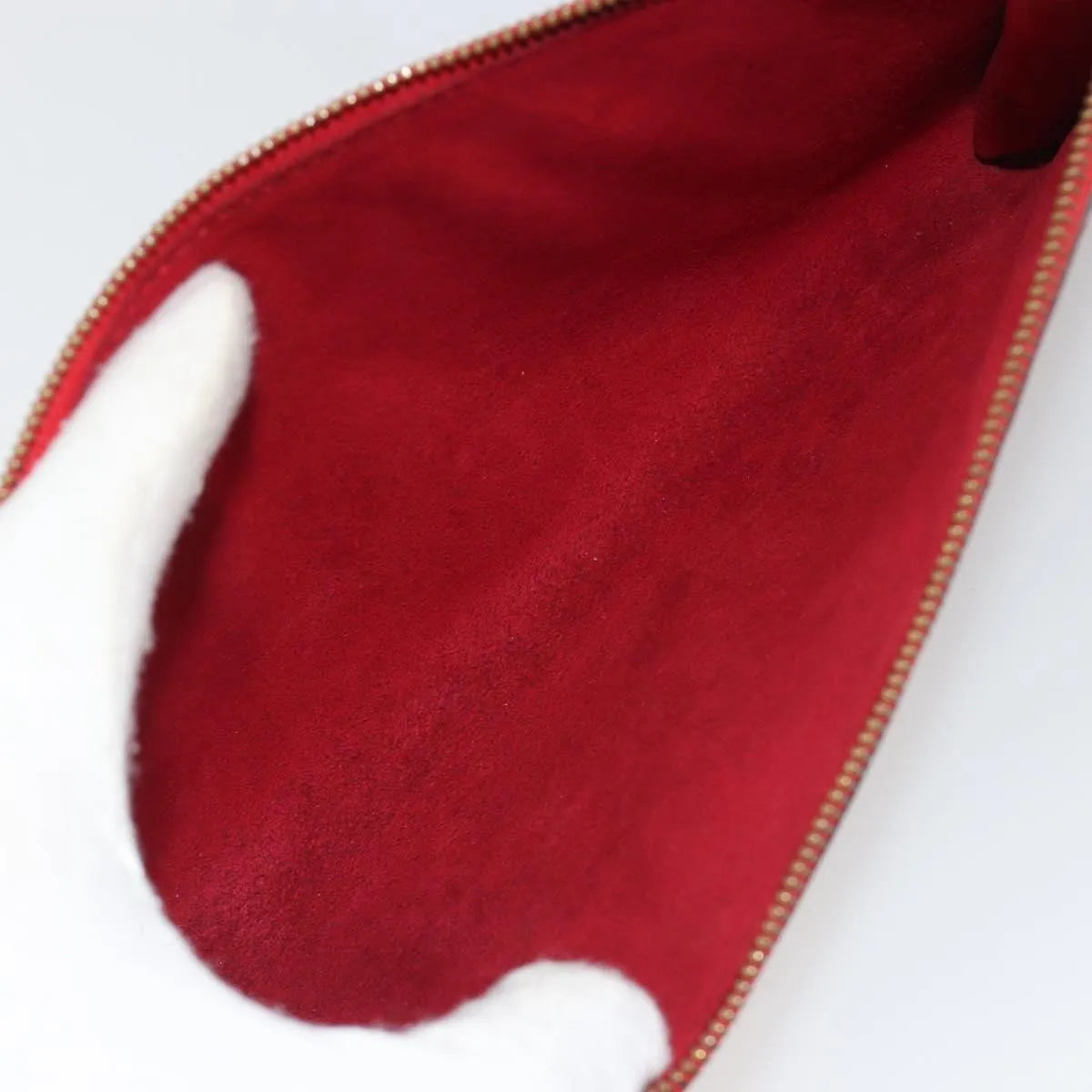Louis Vuitton Pochette Accessoires Epi, Red, Leather, Clutch