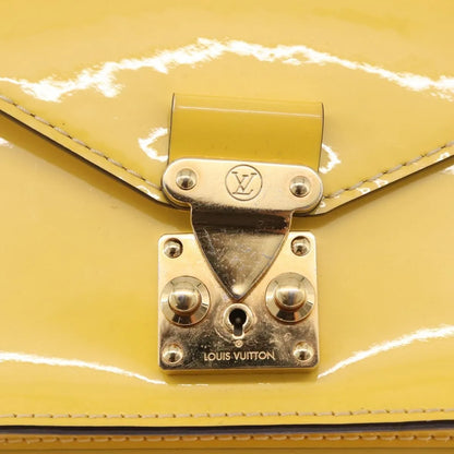 Louis Vuitton Monceau Vernis, Yellow, Patent Leather, Handbag