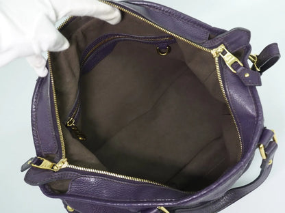Louis Vuitton Stellar Mahina Leather, Purple, Leather, Handbag