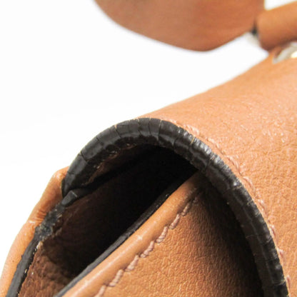 Salvatore Ferragamo Gancini Leather, Brown, Leather, Shoulder Bag