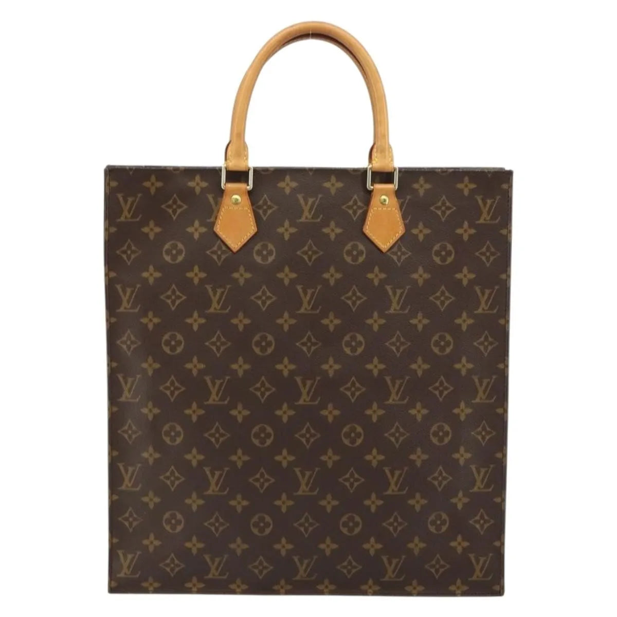 Louis Vuitton Sac Plat Monogram Canvas, Brown, Canvas, Handbag