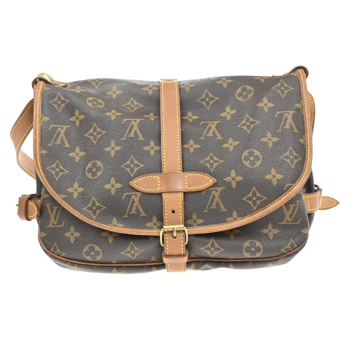 Louis Vuitton Saumur Monogram Canvas, Brown, Canvas, Shoulder Bag