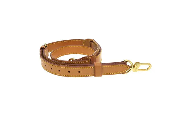 Louis Vuitton Gaston Strap Fabric, Brown, Leather, Straps