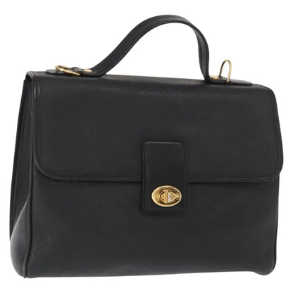 Gucci Vintage Leather, Black, Leather, Handbag