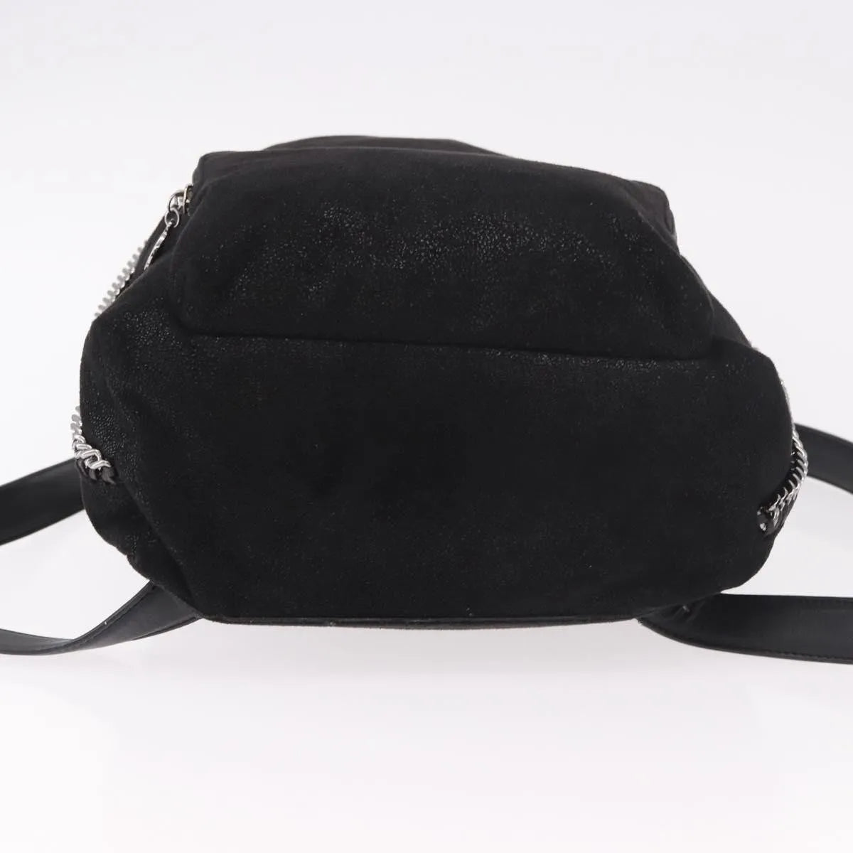 Stella McCartney Falabella Front Zip Shaggy Deer, Black, Polyester, Backpack
