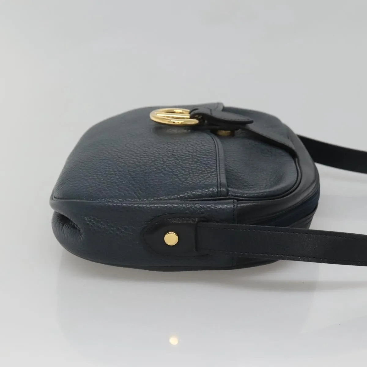 Christian Dior Vintage Leather, Navy, Leather, Shoulder Bag