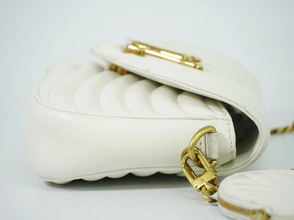 Louis Vuitton New Wave Multi Pochette Quilted Leather, White, Leather, Shoulder Bag