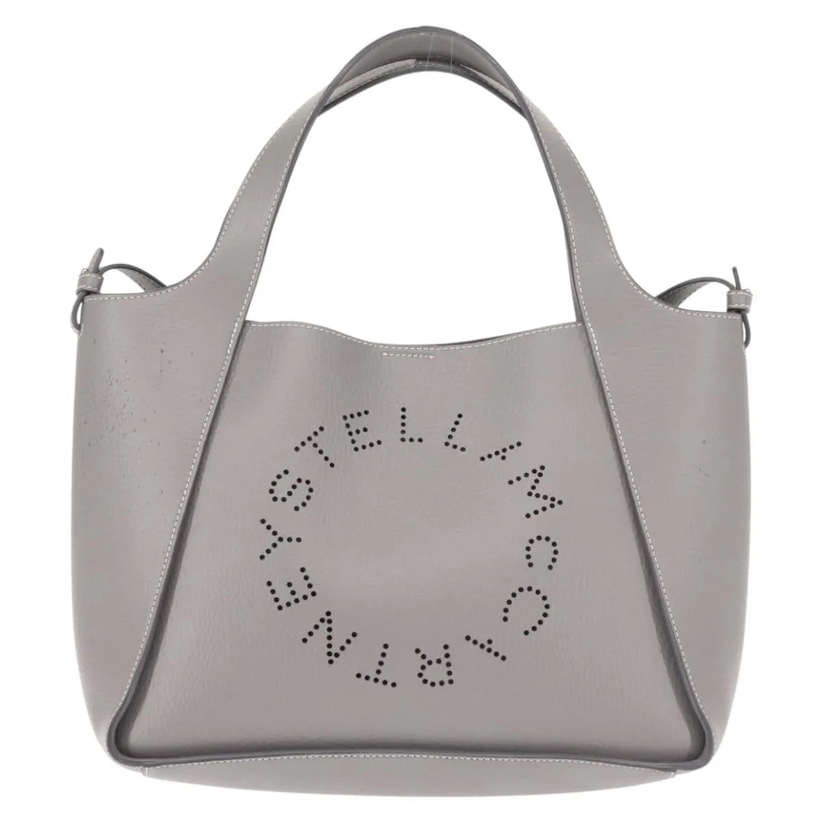 Stella McCartney Alter Tote Leather, Gray, Leather, Tote Bag