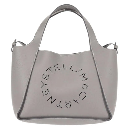 Stella McCartney Alter Tote Leather, Gray, Leather, Tote Bag