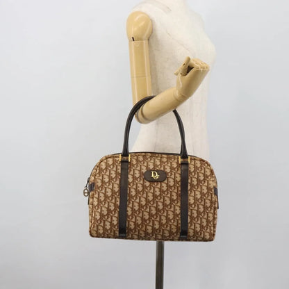Christian Dior Vintage CD Trotter Canvas, Brown, Canvas, Handbag