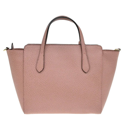 Gucci Swing Pebbled Leather, Pink, Leather, Handbag
