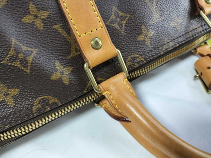 Louis Vuitton Keepall Monogram Canvas with LV Friends Patch, Brown, Canvas, Travel Bag