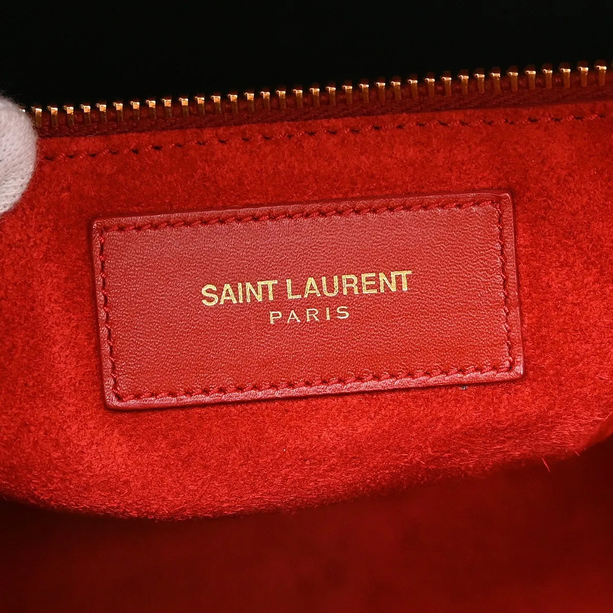 Saint Laurent Classic Duffle Leather, Red, Leather, Handbag