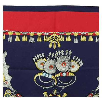 Hermes Carré 90 Silk multicolor, Navy, Silk, Scarf