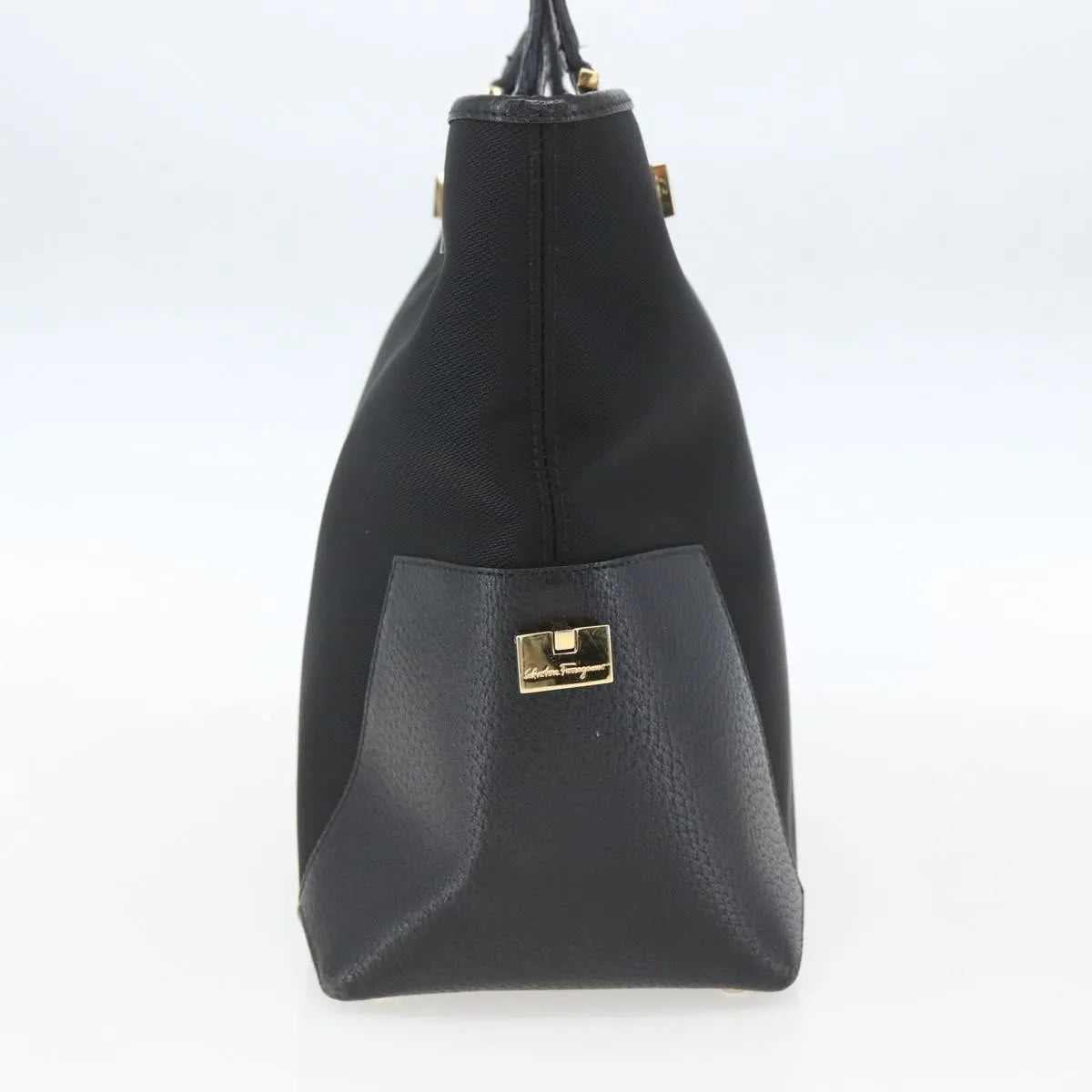 Salvatore Ferragamo Vintage Nylon, Black, Nylon, Tote Bag