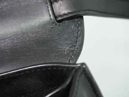 Saint Laurent Kaia Leather, Black, Leather, Shoulder Bag
