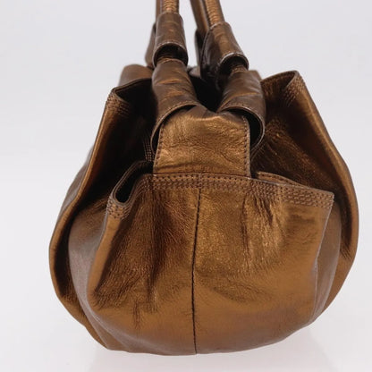 Loewe Anagram Logo Nappa Aire Hand Leather, Gold, Leather, Handbag
