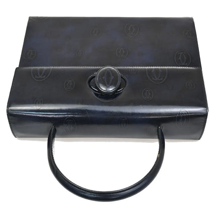 Cartier Happy Birthday Patent Leather, Navy, Patent Leather, Handbag