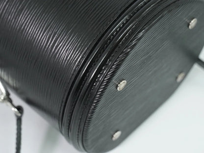 Louis Vuitton Cannes Epi, Black, Leather, Handbag
