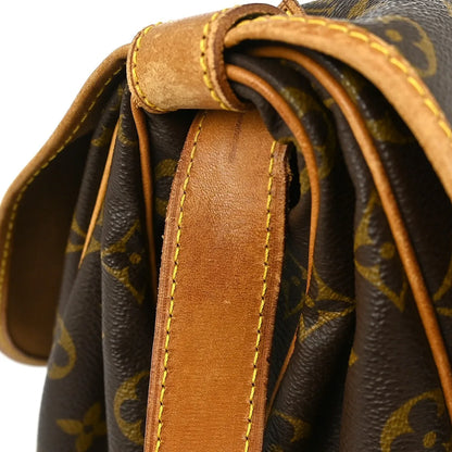 Louis Vuitton Saumur Canvas, Brown, Canvas, Shoulder Bag