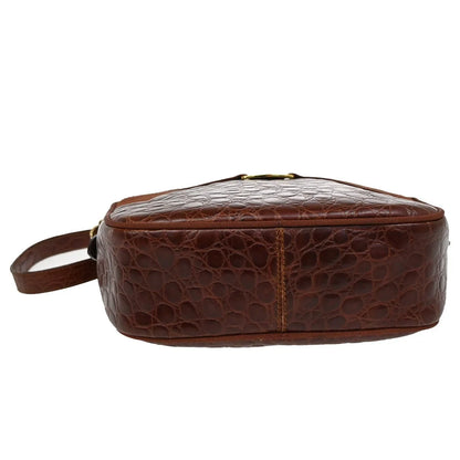 Salvatore Ferragamo Vala Leather, Brown, Leather, Shoulder Bag