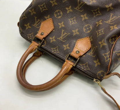 Louis Vuitton Speedy Monogram Canvas, Brown, Canvas, Handbag