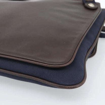 Hermes Mrs. Hippie Leather and Toile, Navy, Leather, Shoulder Bag