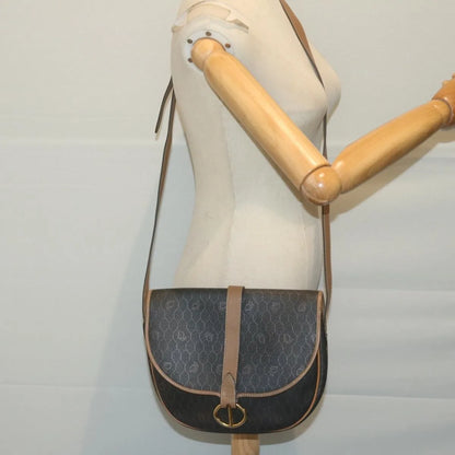 Christian Dior Vintage CD Flap Canvas, Black, Canvas, Shoulder Bag