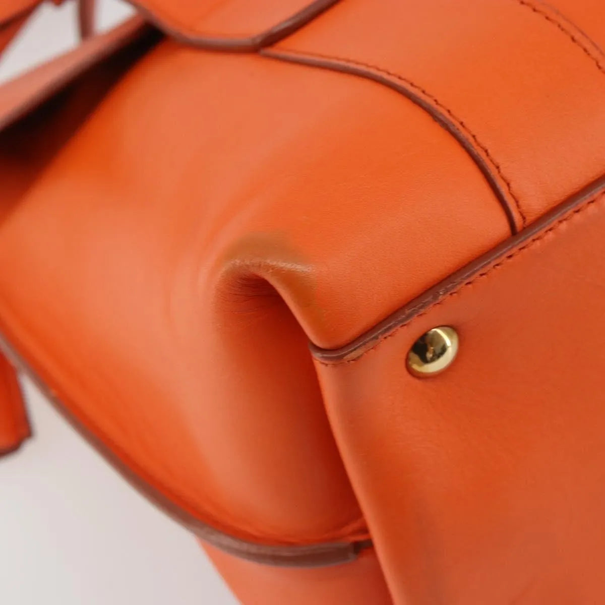 Salvatore Ferragamo Sookie Satchel Leather, Orange, Leather, Handbag