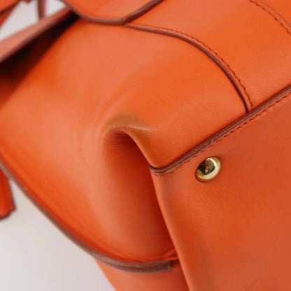 Salvatore Ferragamo Sookie Satchel Leather, Orange, Leather, Handbag