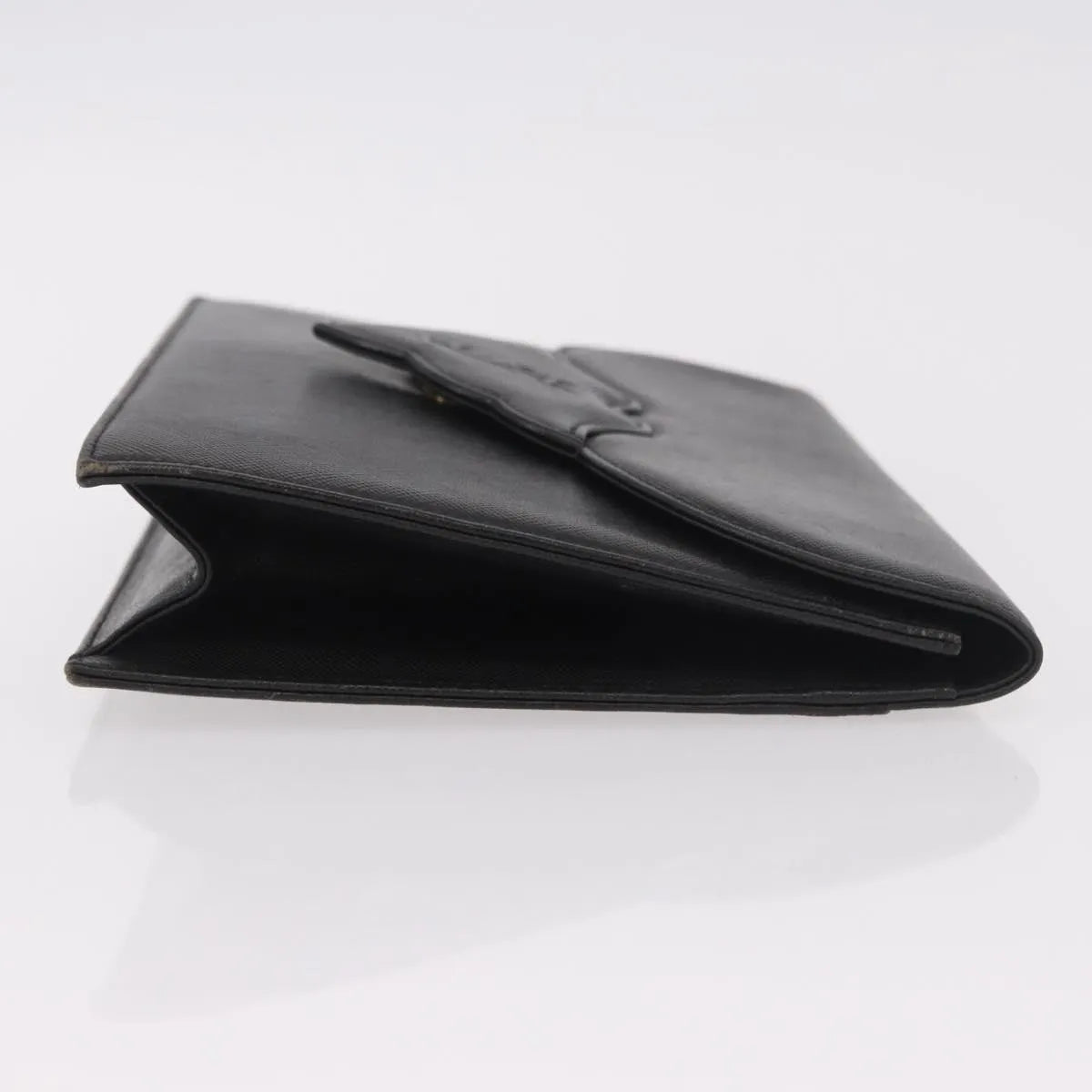 Saint Laurent Vintage Leather, Black, Leather, Clutch