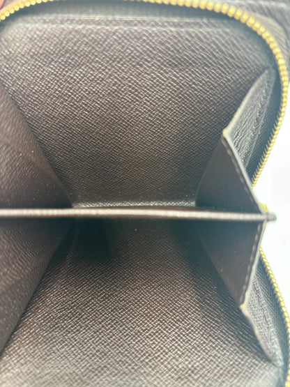 Louis Vuitton Compact Zippe Damier, Brown, Canvas, Wallet