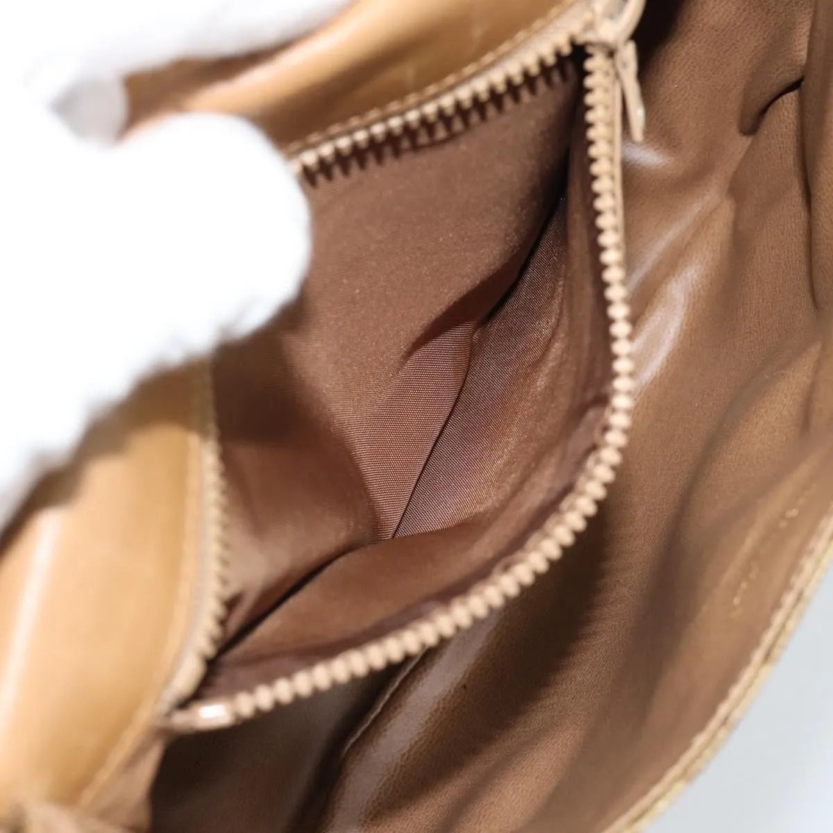 Celine Vintage Macadam Canvas, Beige, Canvas, Shoulder Bag
