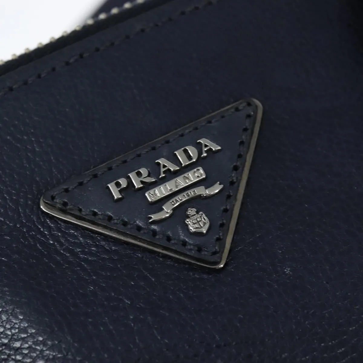 Prada Vintage Leather, Navy, Leather, Handbag