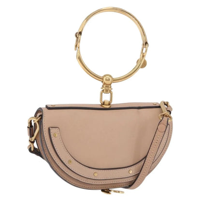 Chloe Nile Minaudière Leather, Pink, Leather, Handbag
