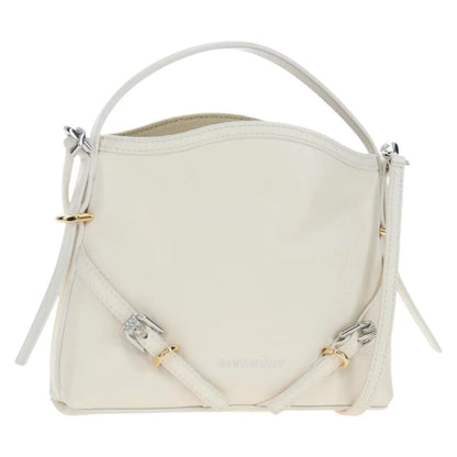 Givenchy Voyou Leather, White, Leather, Shoulder Bag