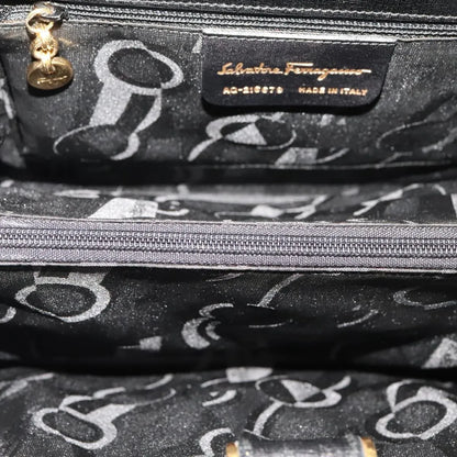 Salvatore Ferragamo Vintage Leather, Black, Leather, Shoulder Bag
