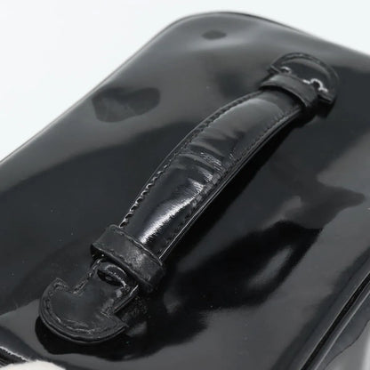 Chanel Vintage Timeless Cosmetic Case Patent, Black, Patent Leather, Handbag