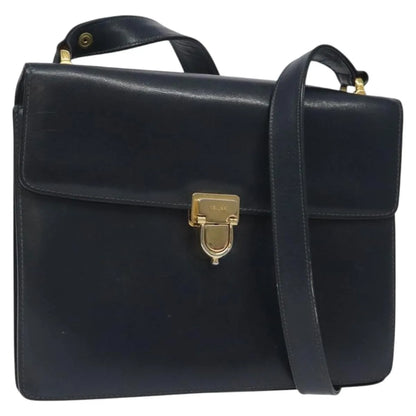 Celine Vintage Leather, Navy, Leather, Shoulder Bag