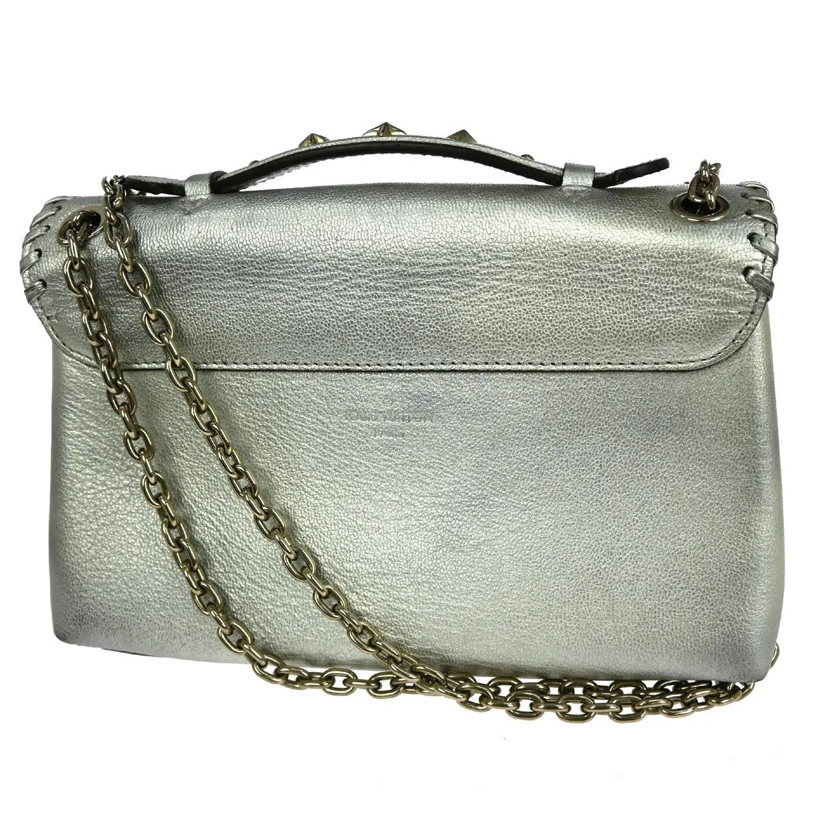 Louis Vuitton Very Chain Monogram Leather, Silver, Leather, Handbag