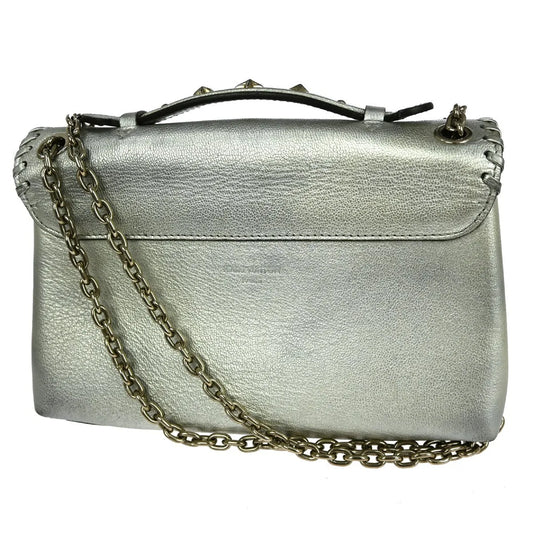 Louis Vuitton Very Chain Monogram Leather, Silver, Leather, Handbag