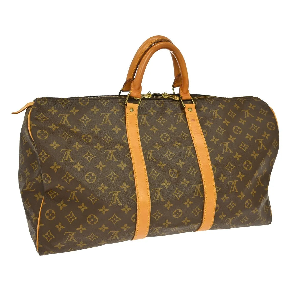 Louis Vuitton Keepall Monogram, Brown, Canvas, Travel Bag