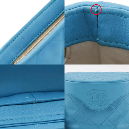 Chanel Vintage Tassel Box Quilted Leather, Turquoise, Leather, Shoulder Bag
