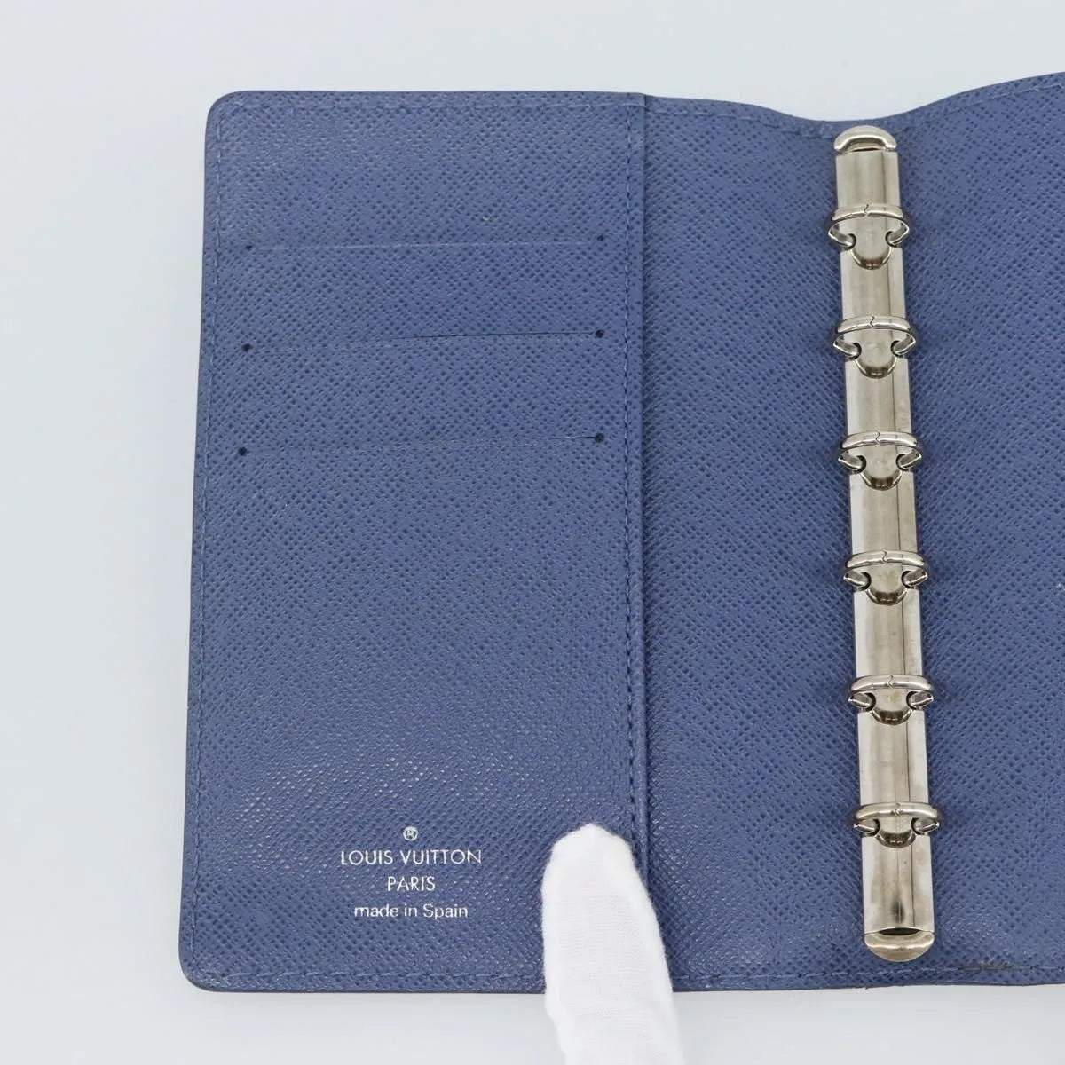 Louis Vuitton Agenda Cover Epi, Blue, Leather, Clutch