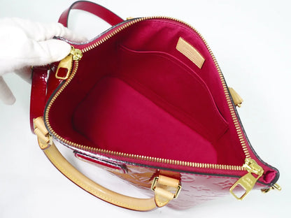 Louis Vuitton Montebello Monogram Vernis, Pink, Patent Leather, Handbag